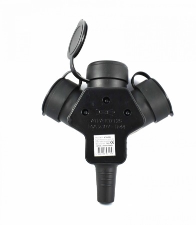 Stechere Cuple si Adaptoare - CUPLA TRIPLA CAUCIUC CU CAPAC ATRA (Y) 7125 - Imagine produs en-gros