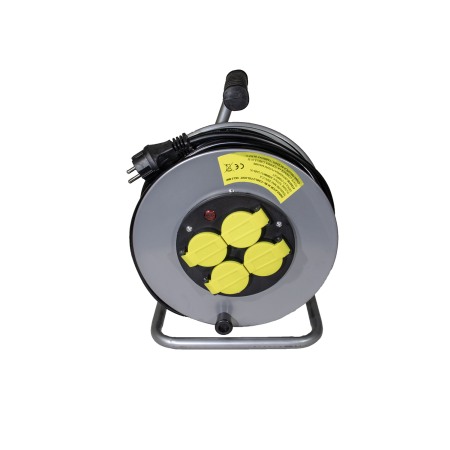Derulator prelungitor electric 30 M pe tambur metalic 3x2.5mm , 4 prize cu protectie si impamantare - Imagine produs en-gros [2]