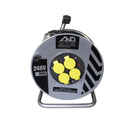 Derulator prelungitor electric 40 M pe tambur metalic 3x2.5mm , 4 prize cu protectie si impamantare [1]