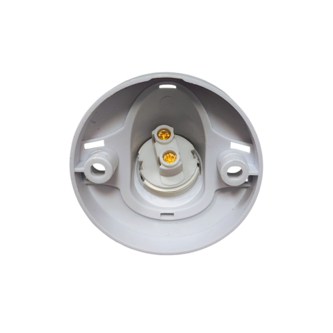 Dulie E27 Oblcă din Plastic, Montaj pe Perete/Tavan, 105 mm, Bază 70 mm, Albă cu Inserții Colorate, engros [3]