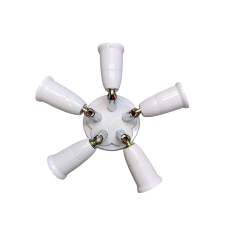 Dulie cu 5 brațe E27–E27 adaptor pentru 5 becuri LED 220V [3]