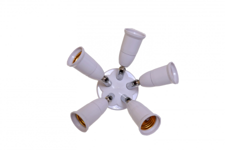 Dulii/Dulie adaptor - Dulie cu 5 brațe E27–E27 adaptor pentru 5 becuri LED 220V