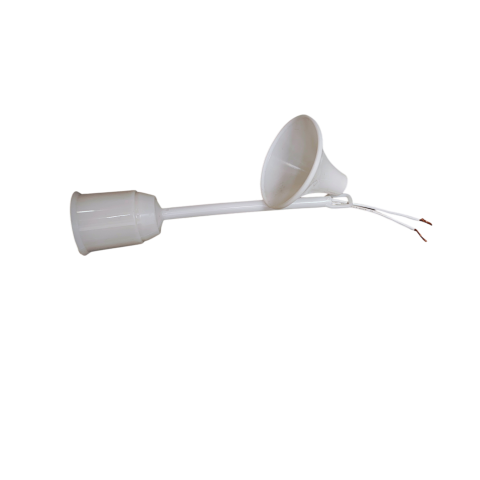 Dulie E27 din ceramică cu tijă de susținere 15 cm și cablu 2x0,5 mm² albă [3]