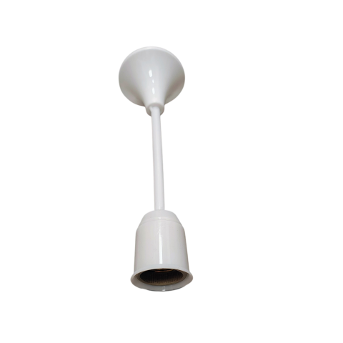 Dulie E27 din ceramică cu tijă de susținere 15 cm și cablu 2x0,5 mm² albă