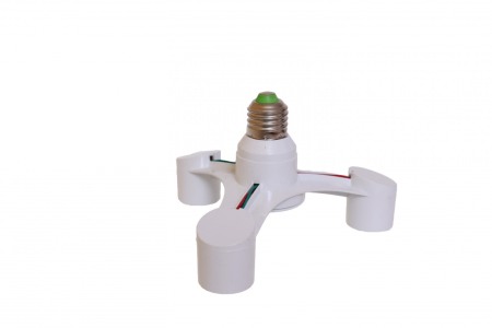 Dulii si Adaptoare dulii - Dulie tripla E27-E27 - Imagine produs en-gros