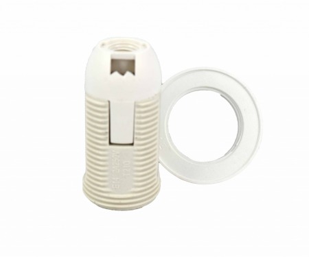 Dulii si Adaptoare dulii - Dulii E14 cu Inel Fixare Alba (Fusta) - Imagine produs en-gros