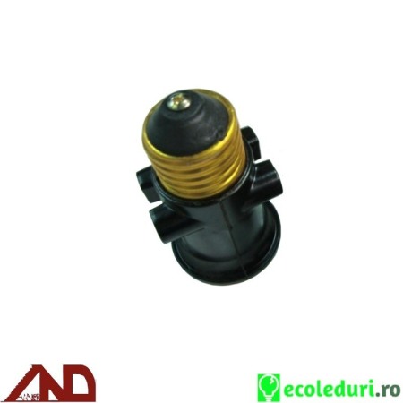 Fasung dulie cu priza dubla adaptor E27 - E27 - Imagine produs en-gros