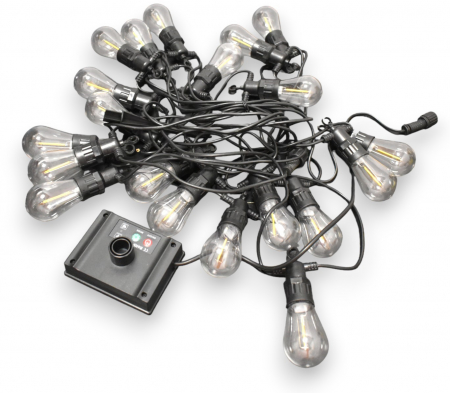 Ghirlanda solara 10m cu 20 becuri S14 filament lumina calda pentru exterior [6]