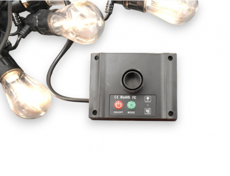 Ghirlanda solara 10m cu 20 becuri S14 filament lumina calda pentru exterior [5]