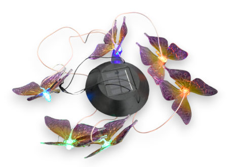 Corpuri de Iluminat - Instalatie solara Figurine de vant cu fluturi - Imagine produs en-gros