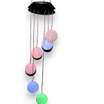 Instalatie solara Figurine de vant cu globuri albe [1]