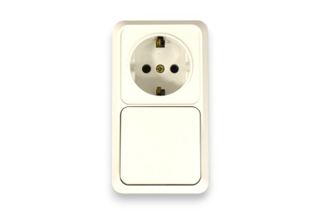 Prize Intrerupatoare Comutatoare touch si pe fir - Intrerupator cu priza pe tencuiala YW-18036 - Imagine produs en-gros