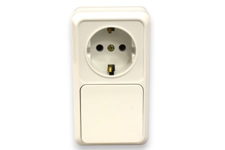 Intrerupator cu priza pe tencuiala YW-18036 - Imagine produs en-gros [3]