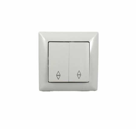 Prize Intrerupatoare Comutatoare touch si pe fir - Intrerupator dublu cap scara 10 A Visage alb - Imagine produs en-gros