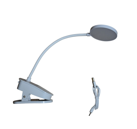 Veioze/Lămpi/lampa de veghe - Lampa de birou LED cu clemă, 24 LED-uri × 0.3W, 3 trepte de lumină, braț flexibil, unghi 180°.jpg