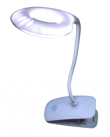 Surse de iluminat - Lampa de birou,veioza flexibilă cu clemă și încărcare USB SST-811 alba