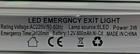 Lampa  tip exit Emergenta Toaleta Femei - Barbati 1 Fata - Imagine produs en-gros [1]