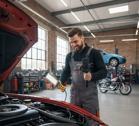 Lampa garaj de lucru LED portabila , HX-25,cablu 7,5 m 220V [2]