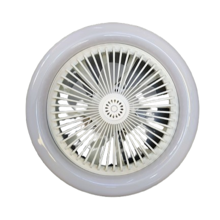 Lampă LED cu Ventilator E27 25W, 1800 lm, Telecomandă, 3 Viteze, Alb [4]
