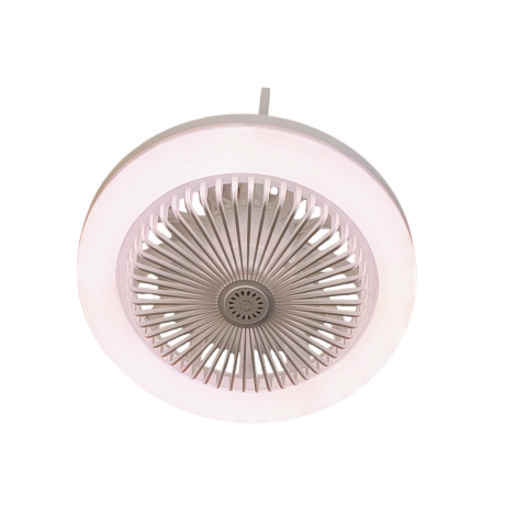 Lampă LED cu Ventilator E27 25W, 1800 lm, Telecomandă, 3 Viteze, Alb [2]