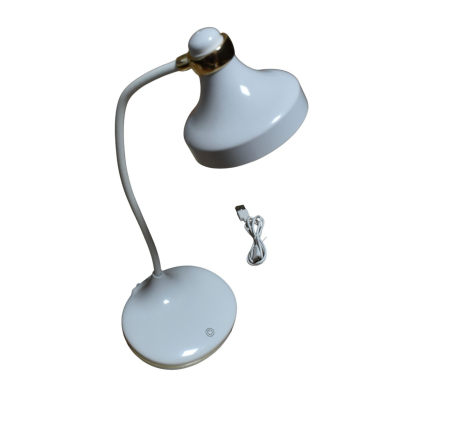 Lampa de birou LED reîncărcabilă, 32 LED-uri, 3 trepte de lumină, braț flexibil, unghi 180°.jpg [2]