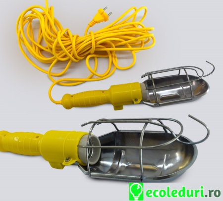 Lămpi portabile - Lampa garaj,Dulie E27,portabila cu cablu 4 m ,220V