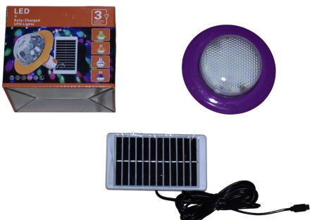 Lampa solara de camping UFO portabila cu  panou detasabil Culoare - mov - Imagine produs en-gros [2]