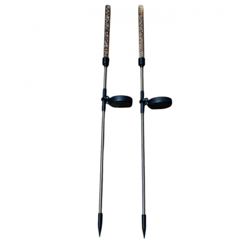 Set 2 Lampi Solare LED Tub cu Bule, Lumina Rece, Inaltime 73cm - Imagine produs en-gros [4]