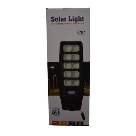 Lampa Solara Stradal JX-99150  500W Iluminat Perimetral  Incarcare Rapida 6500K  Panou 6V 25W  Acumulator 3,2V 20Ah si Telecomanda - Imagine produs en-gros [6]