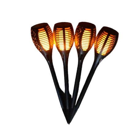 Corpuri de Iluminat - Lampa solara tip torta cu efect flacara 57 X 10 cm 4 la Set - Imagine produs en-gros