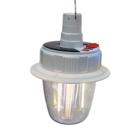Lampa solara XG-T38, cu acumulator ,3x LED, 57x SMD, 6 led x RGB , functie de incarcare, carlig fixare [3]