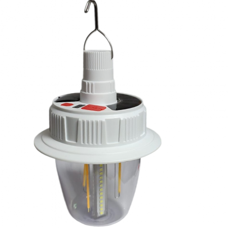 Lămpi portabile - Lampa solara XG-T38, cu acumulator ,3x LED, 57x SMD, 6 led x RGB , functie de incarcare, carlig fixare