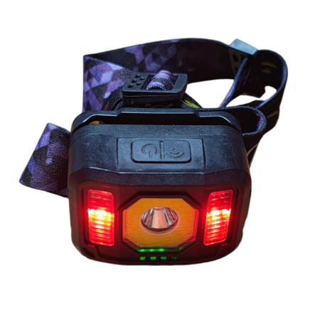 Lanterna de cap cu senzor de miscare pornit oprit   6 moduri de iluminare,lumina de ceata [2]