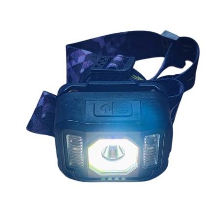 Lanterna de cap cu senzor de miscare pornit oprit   6 moduri de iluminare,lumina de ceata [1]