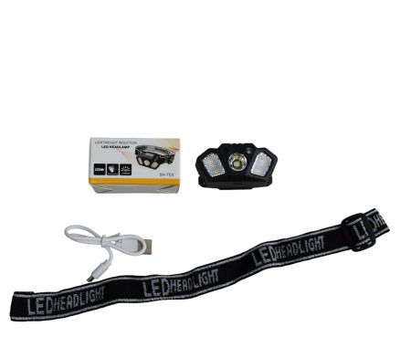 Lanterna de cap SH-T03  LED COB cu multiple moduri de functionare si senzor de miscare - Imagine produs en-gros [1]