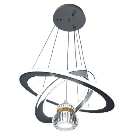 Lustre - Lustra led ajustabila circulara circulara tip pendul 114W  3000K/4000K/6500K 7809 - Imagine produs en-gros