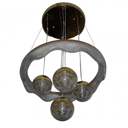 Lustra led ajustabila circulara cu 4 globuri 64W 3000K/4000K/6500K A112 [4]