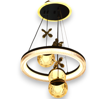 Lustra led circulara ajustabila cu 3 globuri 68W 3000K/4000K/6500K A135 - Imagine produs en-gros [1]