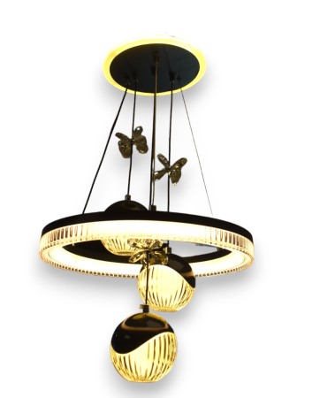 Lustre - Lustra led circulara ajustabila cu 3 globuri 68W 3000K/4000K/6500K A135 - Imagine produs en-gros