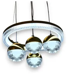Lustre - Lustra led circulara ajustabila cu 3 globuri 68W 3000K/4000K/6500K A135