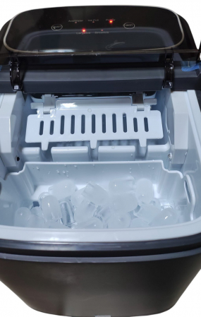 Mașină de făcut cuburi de gheață ZSW-ZB12, 12 kg/zi, rezervor 1.4L, panou tactil, design compact, negru [7]