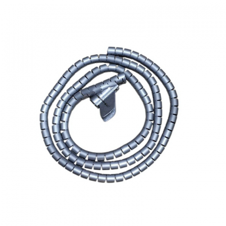 Organizator cabluri spiralat,Ø20mm x 2m, gri,protectie birou [1]