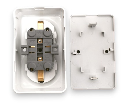Priza dubla cu contact de protectie Misya - Imagine produs en-gros [1]