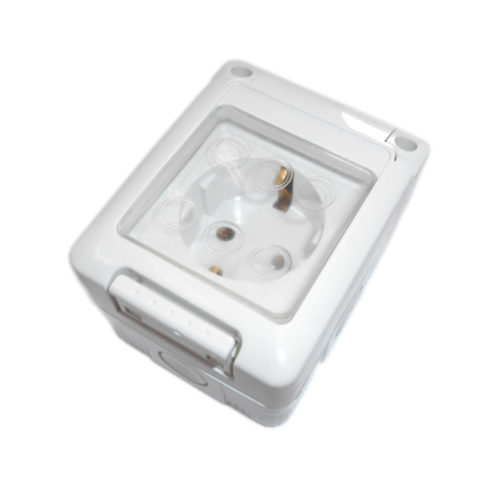 Priza  simpla antigron  cu protectie pe tencuiala