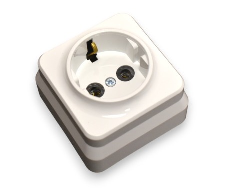 Prize Intrerupatoare Comutatoare touch si pe fir - Priza simpla cu contact de protectie Misya - Imagine produs en-gros