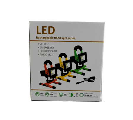 Proiector 10W cu Acumulator incarcare auto 12V cu suport [3]