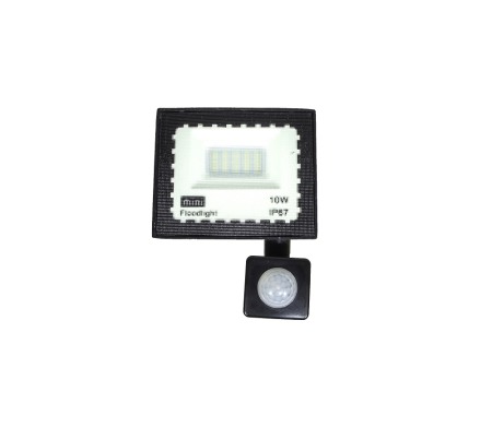 Proiectoare led si lampi stradale - Proiector Led 10 W cu senzor de lumina si miscare , exterior IP67 , slim , 6500k - Imagine produs en-gros