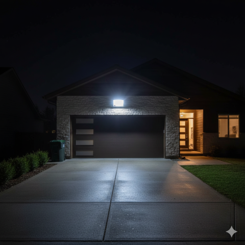 proiector led mini 20w 220v ip66 iluminat exterior compact alb rece [3]