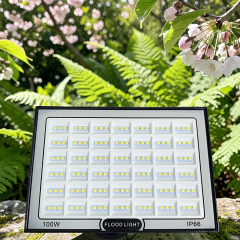 Proiector LED 100W 6500K IP66 montat la exterior pentru iluminarea descriere [2]