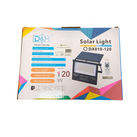Reflector, proiector solar Led 120W DX010-120 cu telecomanda - Imagine produs en-gros [8]
